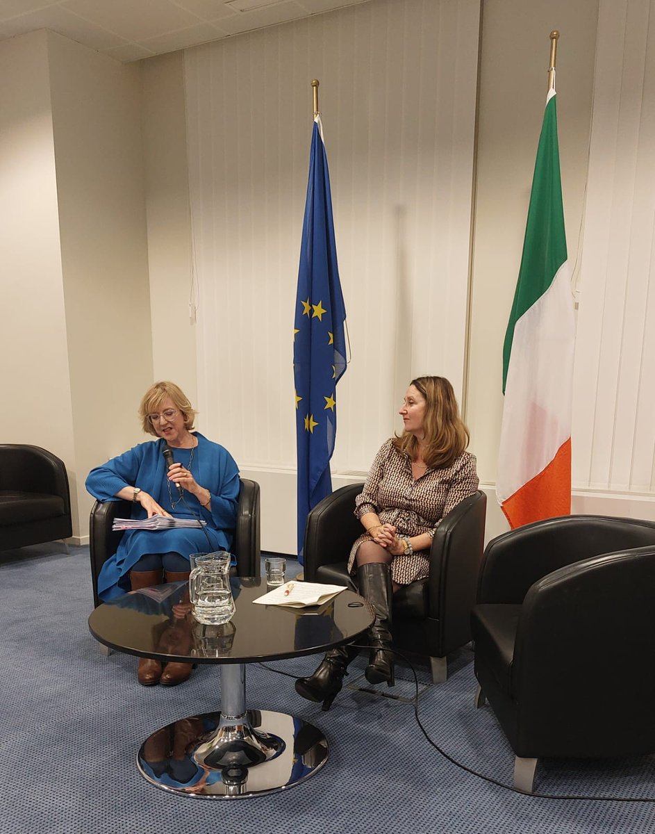 🇪🇺 ⚖️ Emer Finnegan delivered a very interesting speech on recent EU enlargement and internal reform developments, from a legal perspective, and answered numerous questions from attendees. 

🎤 Moderated by Chair of IIEA Brussels - Miriam Driessen-Reilly - at the @IrelandRepBru