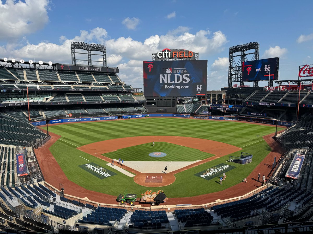 Citi Field is preparing for postseason baseball.
