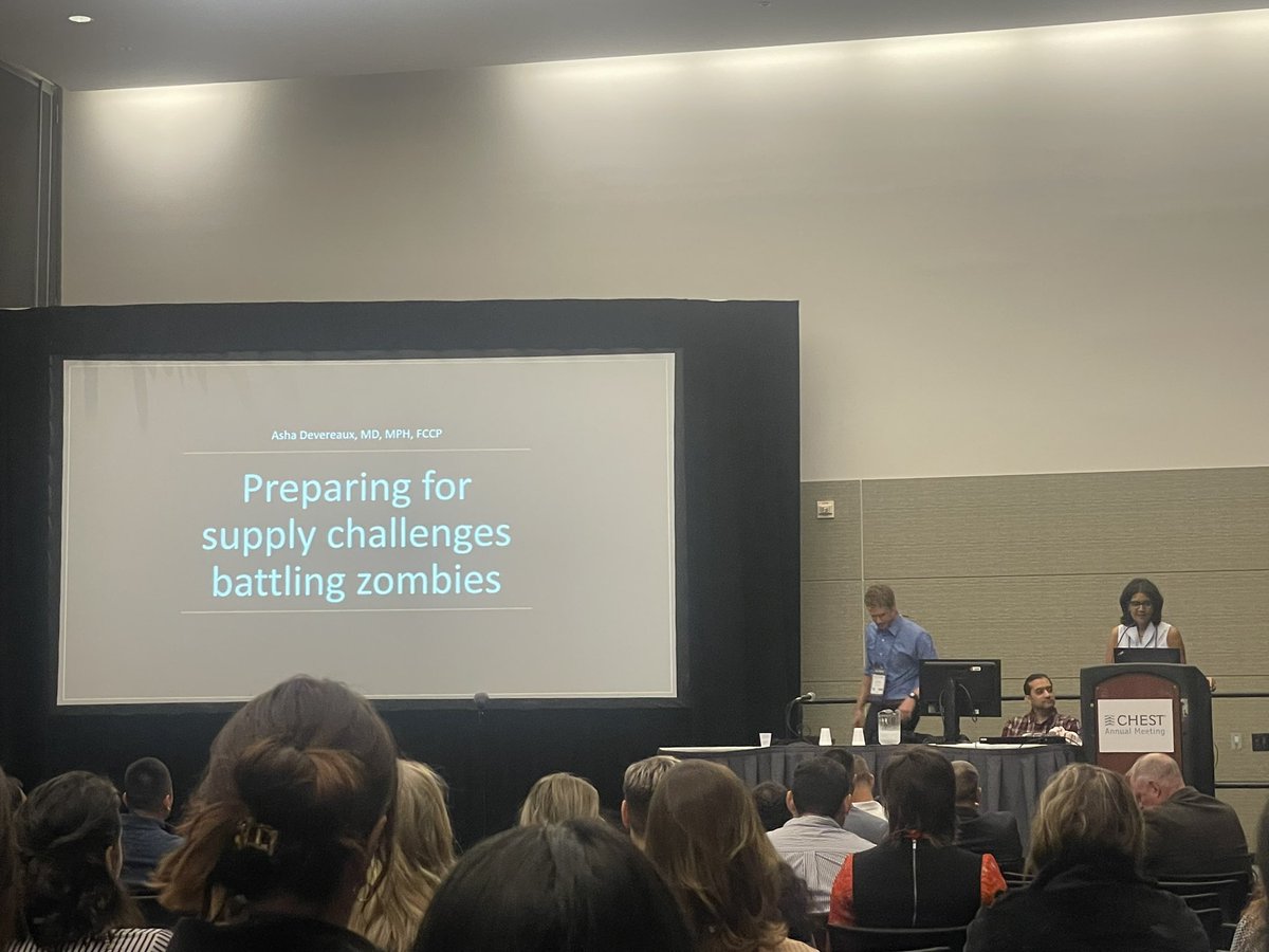 Are you ready for the Zombie Apocalypse?!’ Awesome session on Disaster Preparedness by <a href="/JamieFelzerMD/">Jamie Felzer, MD MPH</a> <a href="/accpchest/">CHEST</a> #CHEST2024
