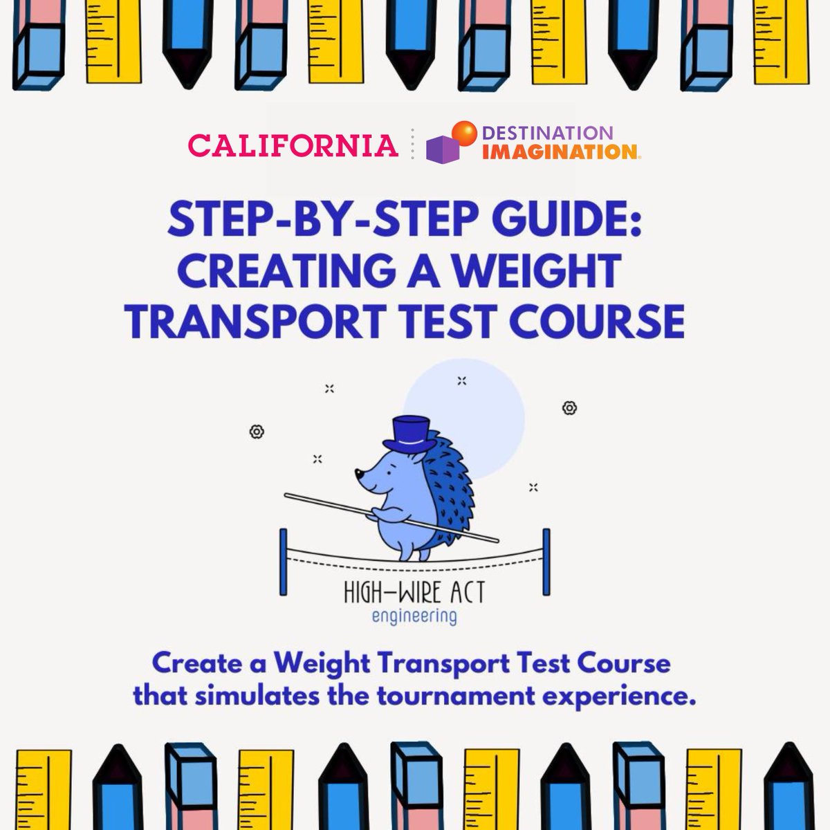 CALDIOrg's tweet image. Engineering teams! Don’t forget to download our Weight Transport Test Course Guide in the Resource Area!

🔗 i.mtr.cool/tcxexjnhsy

#CALDI #ChallengeExperience #EngineeringChallenge #EngineeringTeam #HighWireAct #WeightTransport #STEMeducation #STEAMeducation