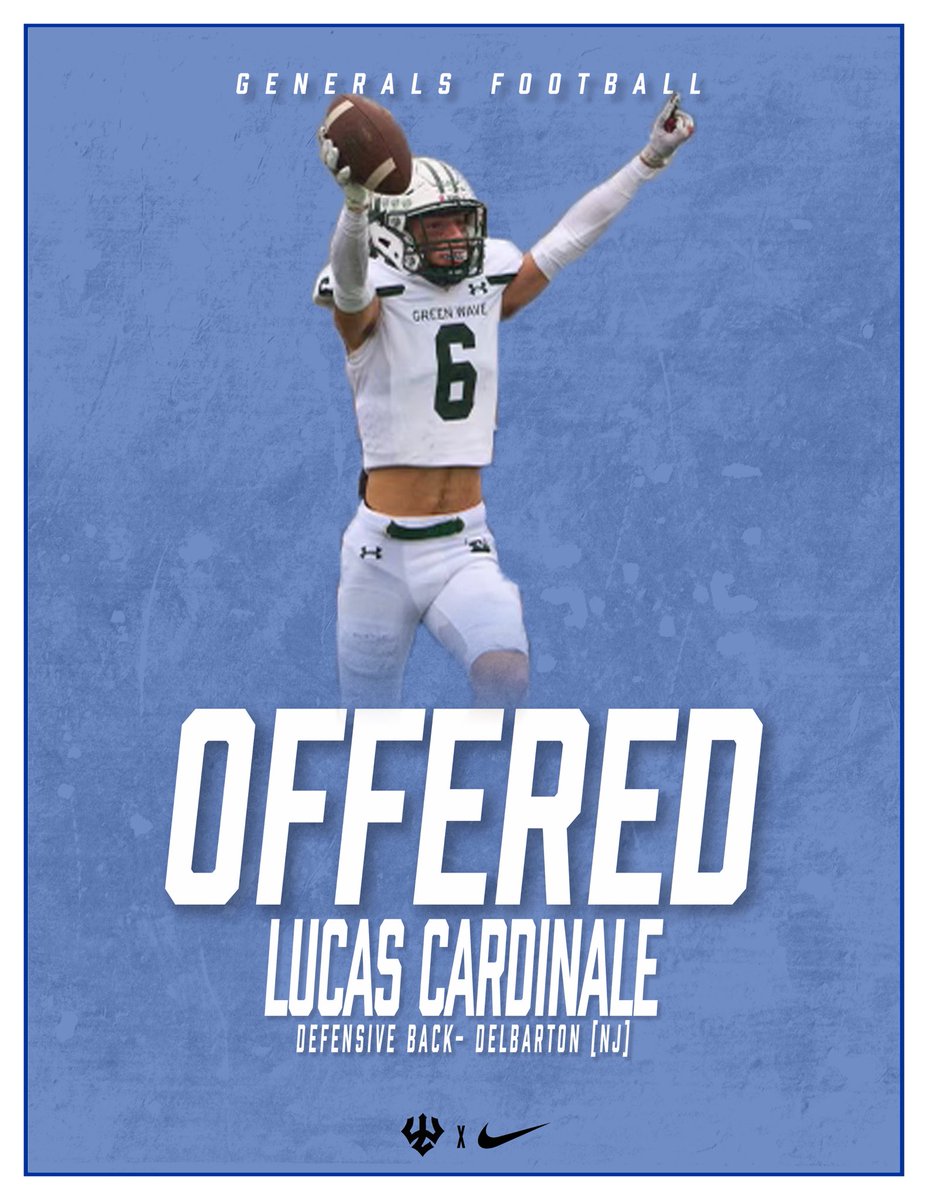 Lucas Cardinale (@lucas_cardinale) on Twitter photo After a great conversation with <a href="/CoachMGibson/">Malcolm J. Gibson</a> I am blessed to receive an offer from Washington & Lee!
<a href="/Coach_Leo24/">Matt Leotti</a> <a href="/BrianJBowers5/">Brian J Bowers</a> <a href="/rjcobbs/">Coach-Rj Cobbs</a> <a href="/DelbartonFB/">Delbarton Football</a> After a great conversation with <a href="/CoachMGibson/">Malcolm J. Gibson</a> I am blessed to receive an offer from Washington & Lee!
<a href="/Coach_Leo24/">Matt Leotti</a> <a href="/BrianJBowers5/">Brian J Bowers</a> <a href="/rjcobbs/">Coach-Rj Cobbs</a> <a href="/DelbartonFB/">Delbarton Football</a>