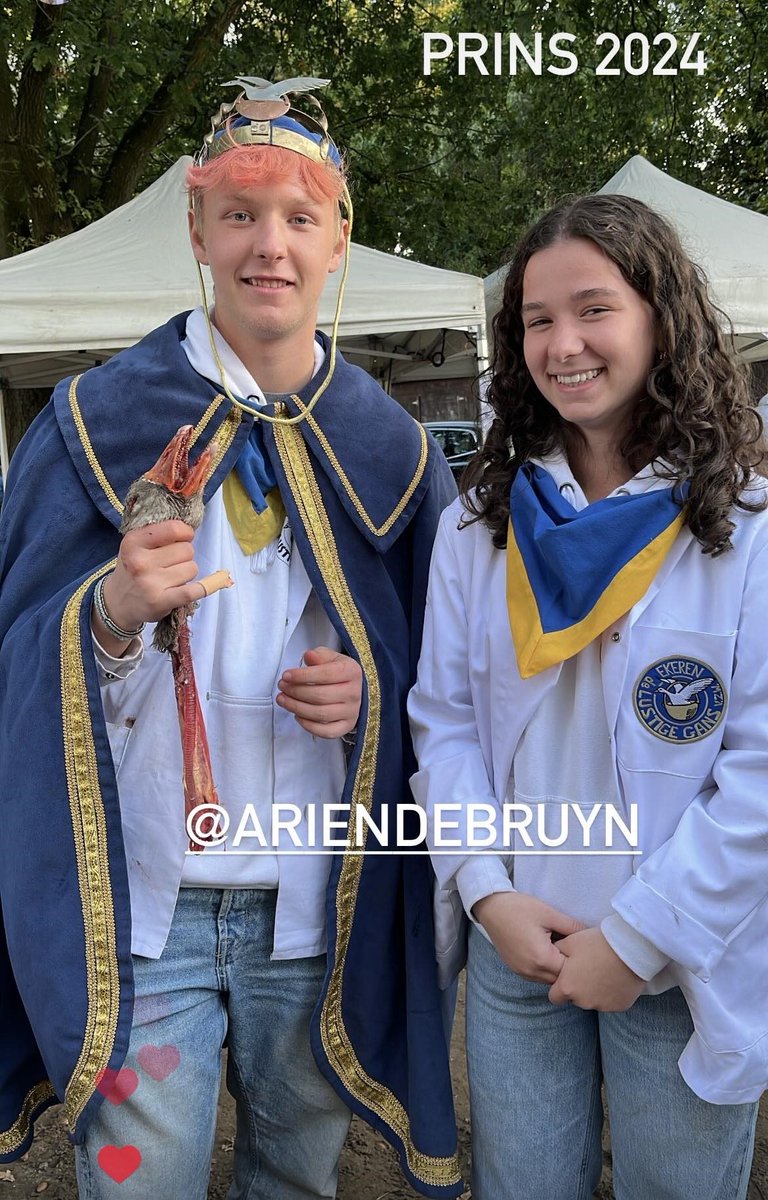 Ariën De Bruyn is de 13de Prins van de Lustige Gans bloggen.be/ganzenrijden #ganzenrijden #lustigegans
