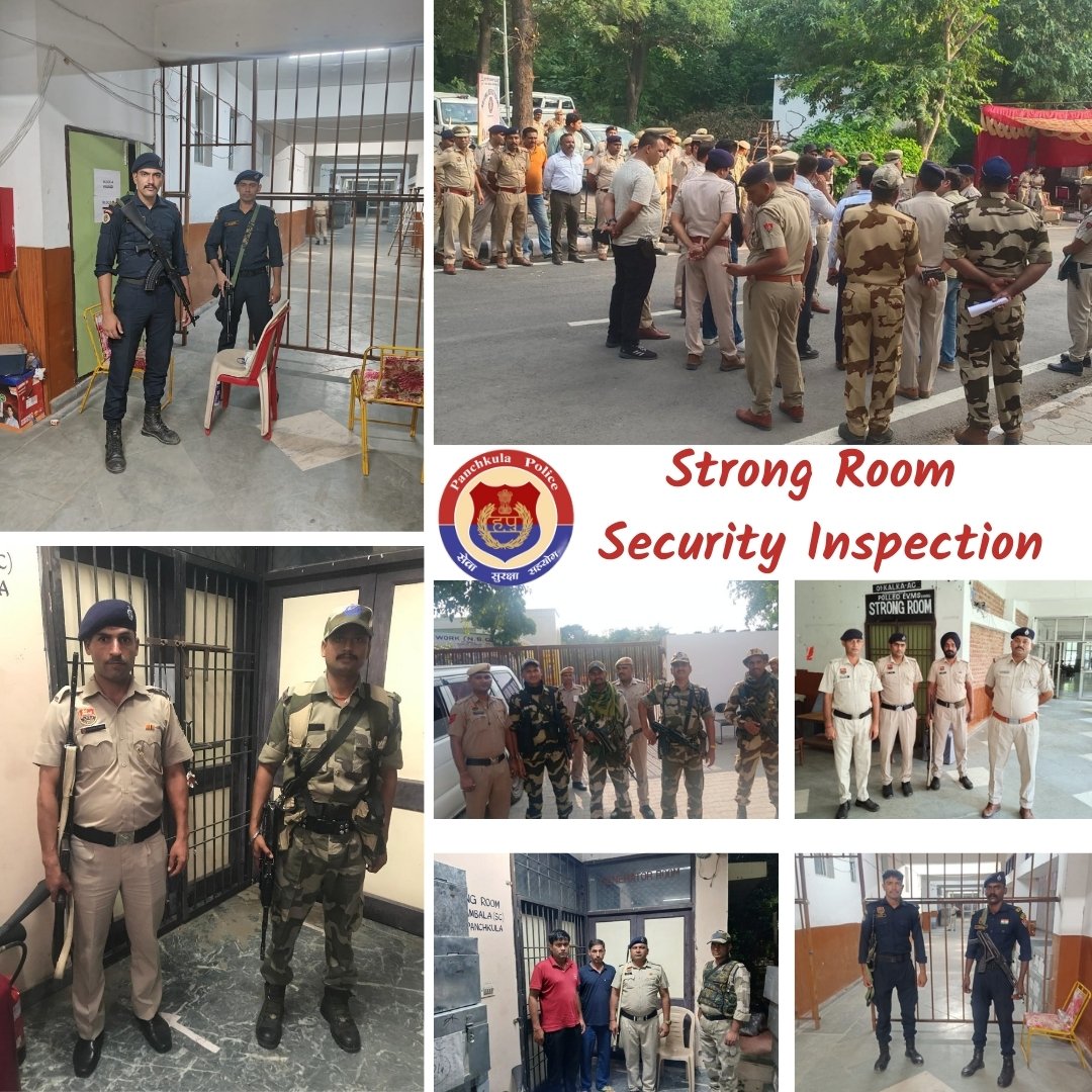 CP_PANCHKULA's tweet photo. ๐จUnder the guidance of #Police Commissioner ๐บ๐. ๐บ๐๐๐๐๐ ๐ฒ๐๐๐๐๐๐ & leadership of DCP ๐ฏ๐๐๐๐
๐๐๐ ๐ฒ๐๐๐๐๐๐, tight #security arrangements have been made for #poll #counting in #Panchkula.
#HaryanaPolice #StrongRoom #counting #PollSecurity #election #CISF https://t.co/Z1yaOQoBHJ