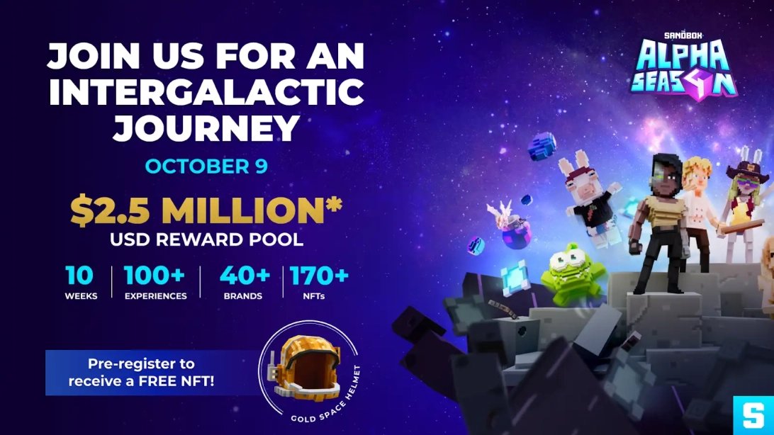 #SandFam are you ready for #AlphaSeason4 in <a href="/TheSandboxGame/">The Sandbox</a> 🤩

$2.5 Million USD Reward Pool 🤑

#CryptoGaming #CryptoCommunity #pcgaming #gaming #GamingCommunity #NFTCommunity