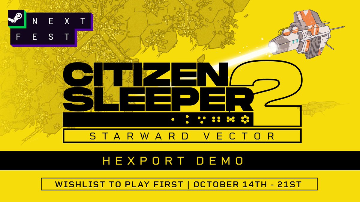ALERT: Citizen Sleeper 2 will have a demo in #SteamNextFest !

Explore Hexport, find crew, take on contracts and stay ahead of Laine. But remember, nothing in the Belt ever runs smooth....

Wishlist now to be notified the moment the demo is available: bit.ly/HexportDemo