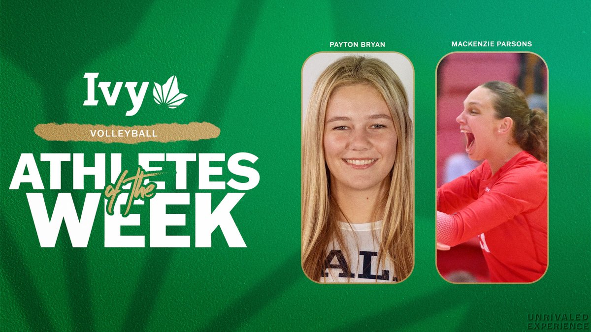 The chase for a spot in the Ivy League tournament is on and two teams are unbeaten in the league standings. After notable performances, <a href="/YaleVolleyball/">Yale Volleyball</a>'s Payton Bryan (Player) and <a href="/cornellvb/">Cornell Volleyball</a>'s Mackenzie Parsons (Rookie) earned volleyball awards. 🌿🏐

📰 » ivylg.co/VB100724