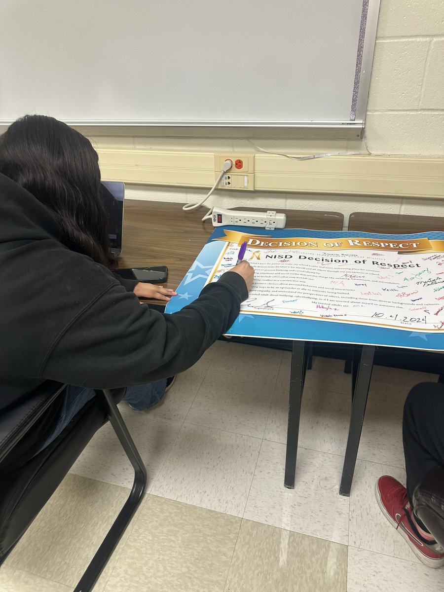 Irene L. Chavez Excel Academy (@nisdchavezexcel) on Twitter photo Declaration of Respect Signing Day! Students and staff at Chavez Excel Academy pledge to respect themselves and others, stop bullying, promote a safe school environment, and be trustworthy, fair, responsible, respectful, and caring!💙 <a href="/NISD/">Northside ISD</a> <a href="/NISDCounseling/">NISD Counseling</a> Declaration of Respect Signing Day! Students and staff at Chavez Excel Academy pledge to respect themselves and others, stop bullying, promote a safe school environment, and be trustworthy, fair, responsible, respectful, and caring!💙 <a href="/NISD/">Northside ISD</a> <a href="/NISDCounseling/">NISD Counseling</a>