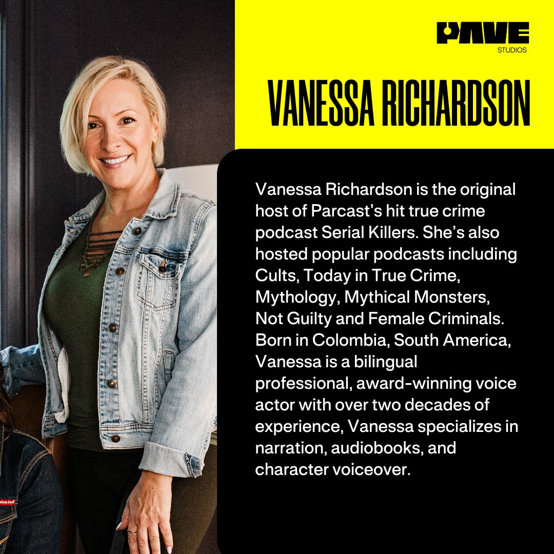 A huge welcome to Vanessa Richardson, the original host of Parcast’s hit true crime podcast Serial Killers, as she joins the #PAVEstudios team! Tune into her new #CrimeHouse podcast - #MindofaSerialKiller today!