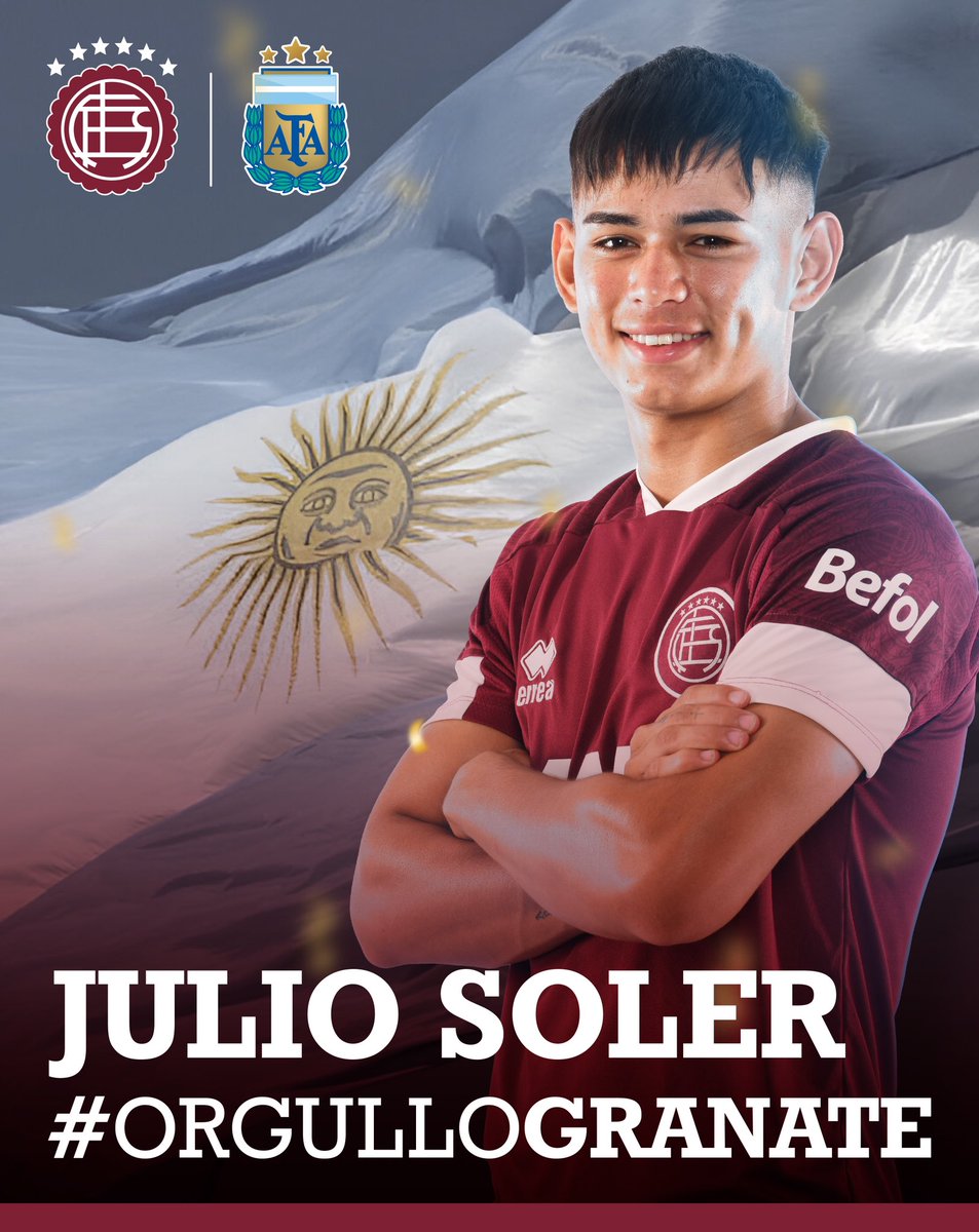 Talento, mentalidad y convicción para llegar a lo más alto siempre: Julio César Soler fue convocado por <a href="/Argentina/">🇦🇷 Selección Argentina ⭐⭐⭐</a> 🇦🇷 para disputar la próxima doble fecha de eliminatorias, contra Venezuela y Bolivia.

De #CabreroYGuidi a la Selección Nacional. #OrgulloGranate 🇱🇻❤️