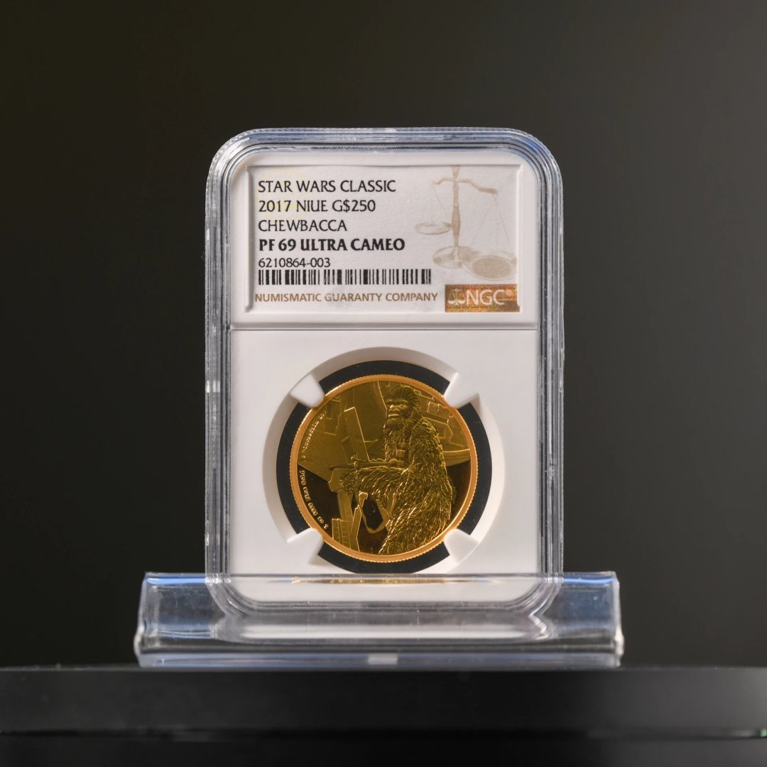 RechantPM's tweet photo. 2017 Niue Star Wars Chewbacca PF69 Ultra Cameo 1oz Gold Coin
Visit our store! --> https://t.co/i4nEfkiEnj https://t.co/y0fnMUk4WS