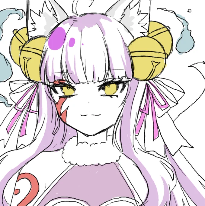 絵チャで描いた妲己#モンスト 