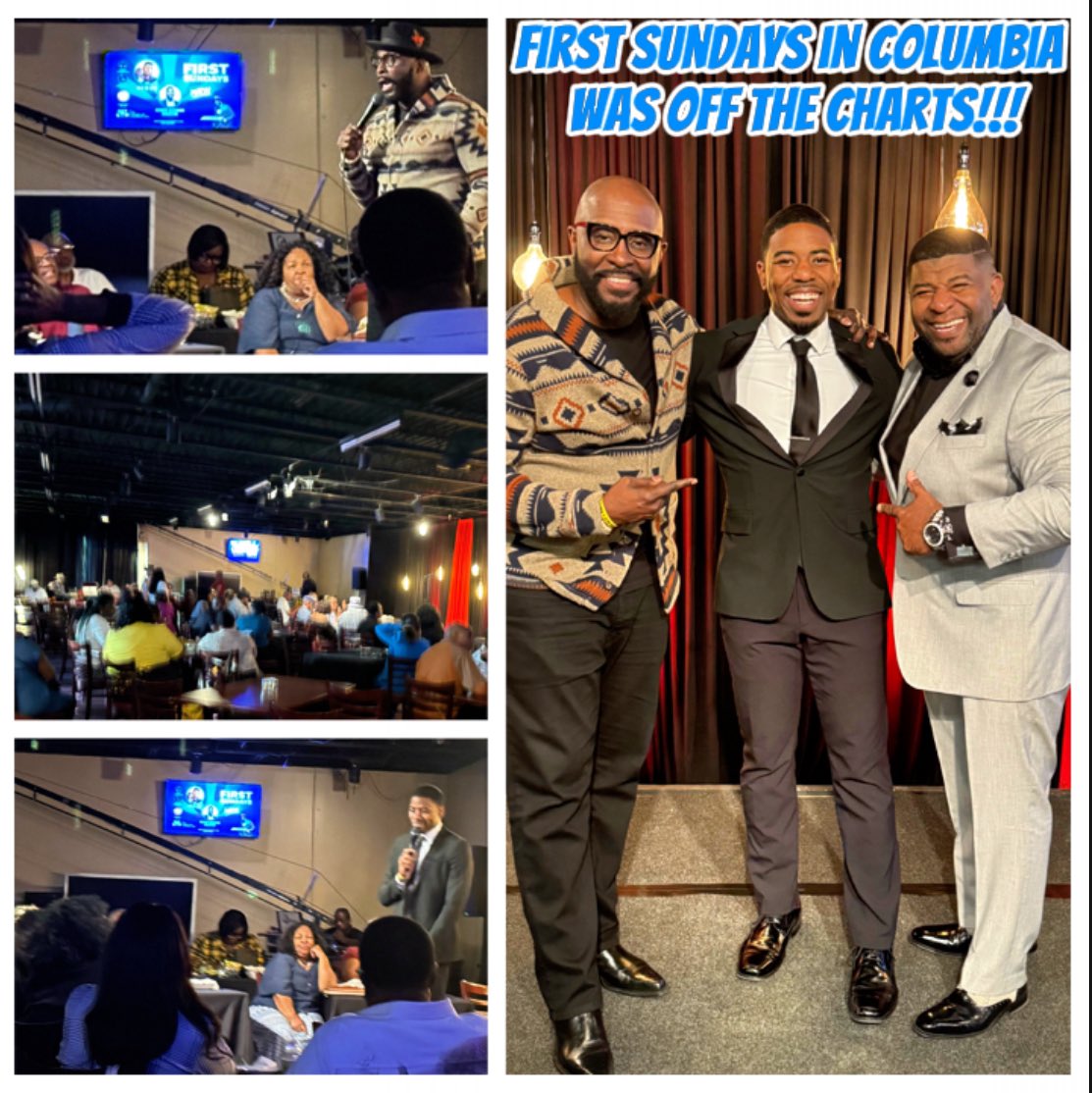 RodofGodComedy's tweet image. First Sundays Live in Columbia was 🔥last night!
Shout out to Kennedy Robinson and my good friend Comedian Akintunde for tearing up the stage last night.
I had so much FUN on stage last night it should have been Illegal😂!
#FirstSundays #Akintunde #KennedyRobinson #RodOfGodComedy
