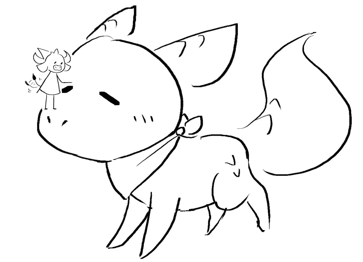 Siggy and minno if we were in the Hilda style 👉👈

🎨: <a href="/siggymcc/">Siggymc(c)</a>