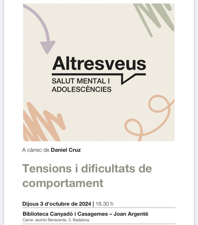 La Taula de Benestar Emocional de la ciutat ha organitzat activitats per commemorar el dia Mundial de la Salut Mental, el 10 d’octubre.

Us convidem a participar-hi afa.escolajungfrau.net/salut-mental/