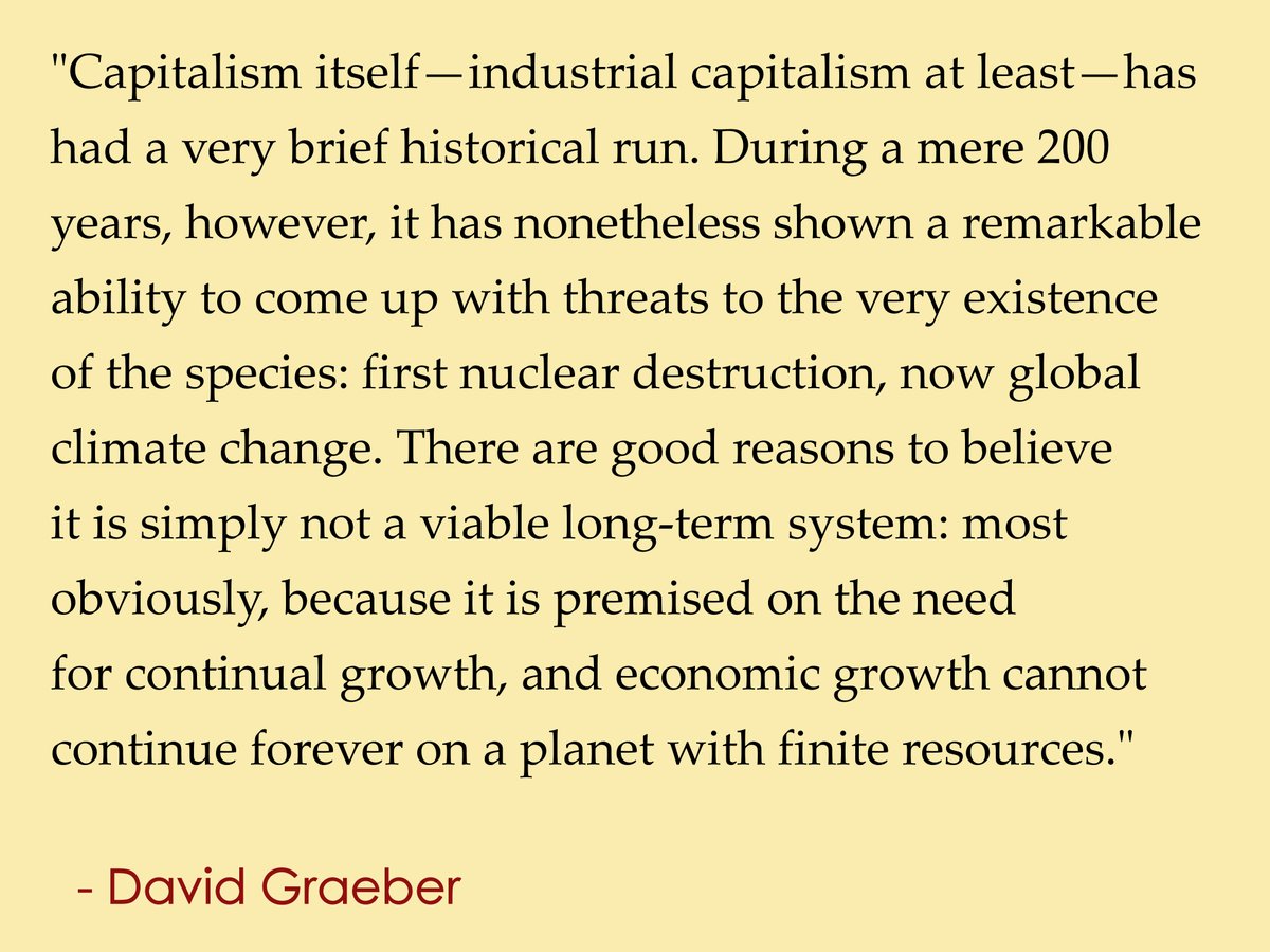 In 2009, David Graeber published; Neoliberalism, or The Bureaucratization of the World.

In this 95-page work, he had this to say about Capitalism!