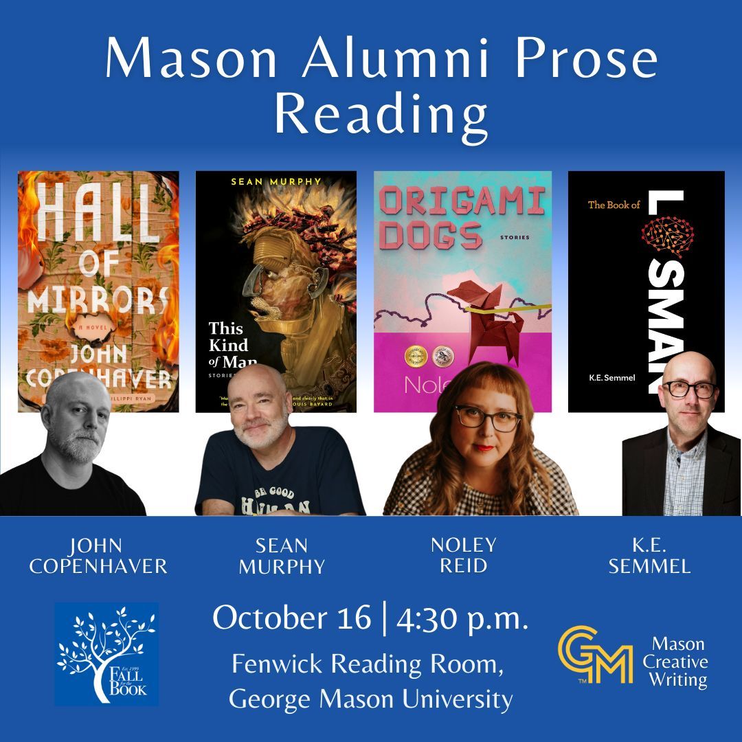 K.E. Semmel (The Book of Losman is out now!) (@kesemmel) on Twitter photo Very excited to read with these incredible writers at @FallfortheBook in less than two weeks. If you're in the DC area, come on out! @johncopenhaver, <a href="/NoleyReid/">Noley Reid</a>, & Sean Murphy.
<a href="/SFWP/">SFWP</a>, <a href="/SusanSchulman/">Susan Schulman</a>, <a href="/IPGbooknews/">IPGbook</a> Very excited to read with these incredible writers at @FallfortheBook in less than two weeks. If you're in the DC area, come on out! @johncopenhaver, <a href="/NoleyReid/">Noley Reid</a>, & Sean Murphy.
<a href="/SFWP/">SFWP</a>, <a href="/SusanSchulman/">Susan Schulman</a>, <a href="/IPGbooknews/">IPGbook</a>