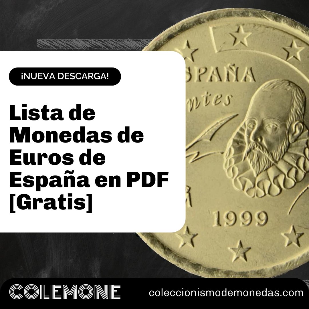 🆕 | ¡NUEVA DESCARGA GRATIS!

En ColeMone tenemos un PDF gratis con una lista de las monedas de euro de España de 1999 hasta hoy, y ya le iba tocando una actualización.

➡️ Descárgalo aquí: coleccionismodemonedas.com/descarga/lista…