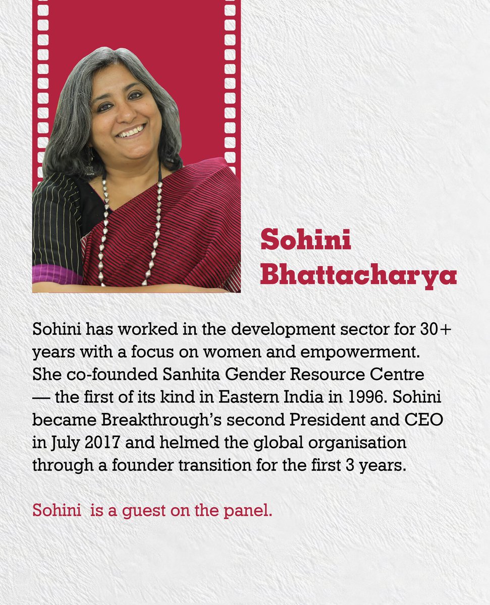 Breakthrough (@inbreakthrough) on Twitter photo ...along with screenwriter <a href="/atikachohan/">Atika Chohan</a>, film critic Mayank Shekhar and <a href="/SohiniBee/">Sohini Bhattacharya</a>, CEO of Breakthrough Trust. ...along with screenwriter <a href="/atikachohan/">Atika Chohan</a>, film critic Mayank Shekhar and <a href="/SohiniBee/">Sohini Bhattacharya</a>, CEO of Breakthrough Trust.