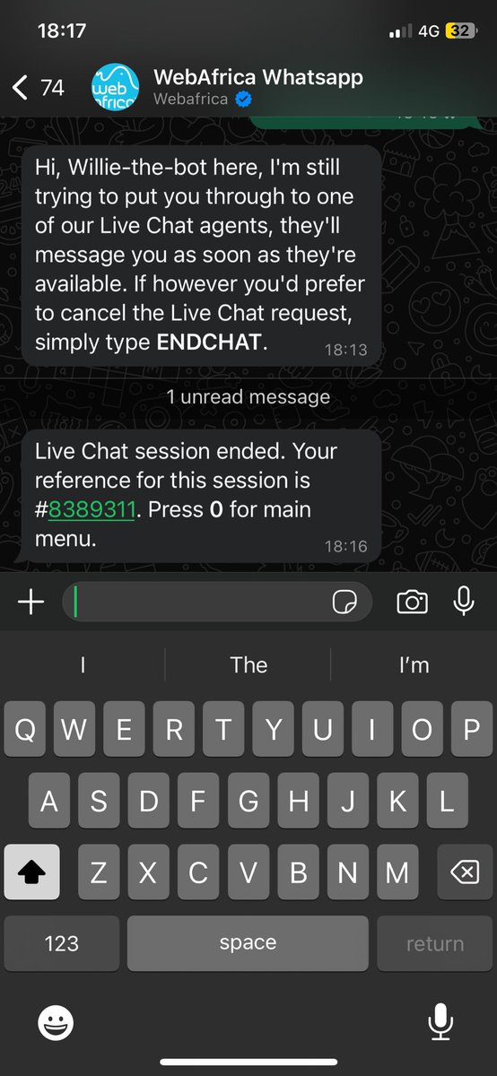 CandieW's tweet photo. The latest, they just end your chat… after you’ve waited for more than 9 hours! https://t.co/AYkBcZZ390
