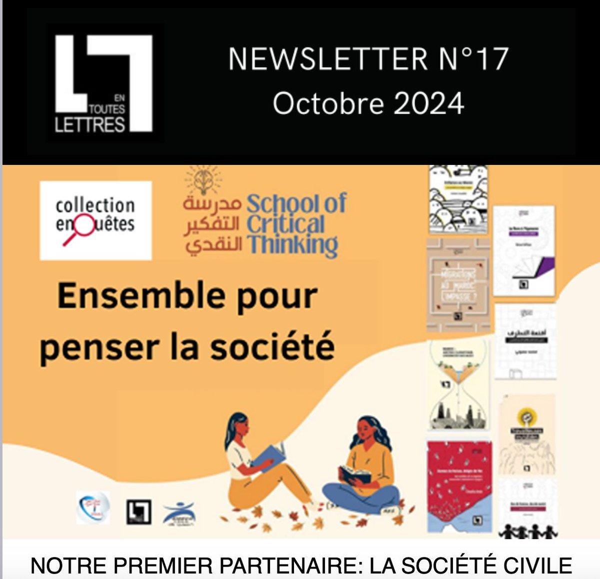 Vous avez vu notre #newsletter d'octobre? C'est ici: buff.ly/3NhodQE 
Toutes nos infos sur l'#édition, les #formations, les actus de nos réseaux...
Pas encore abonné.e? Inscrivez-vous ici: buff.ly/3NdSNu6 
#etlettres #édition #formation #Maroc