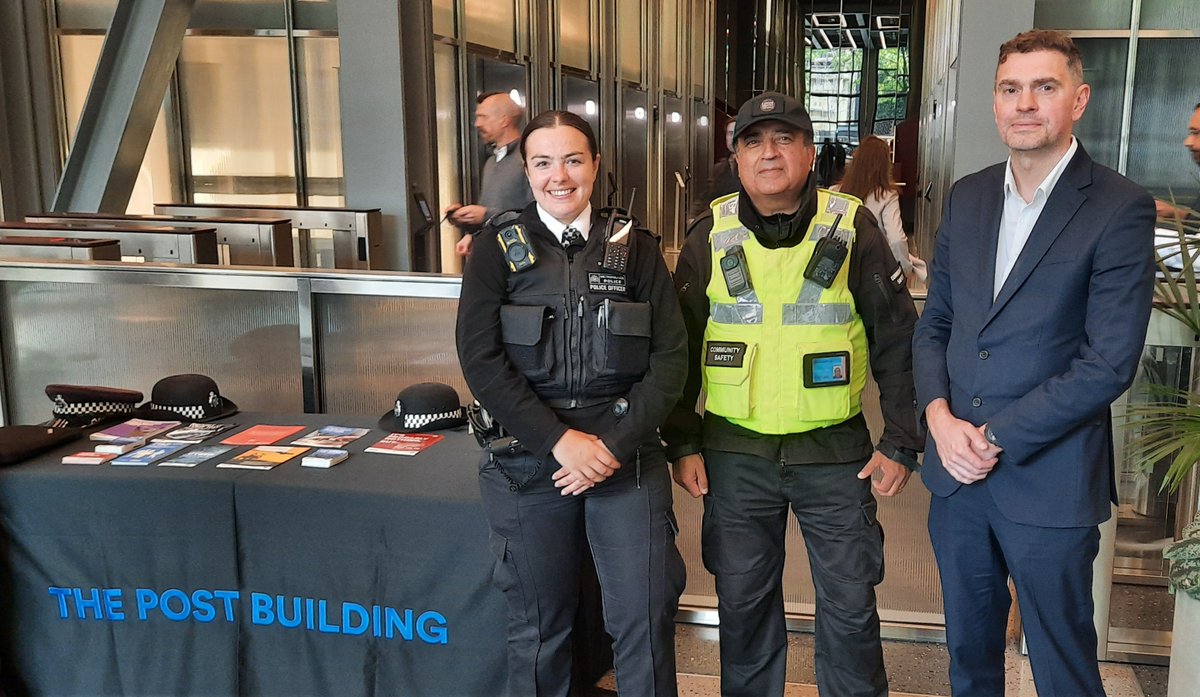 Holborn & Covent Garden SNT (@mpsholborn) on Twitter photo Holborn & Covent Garden SNT and <a href="/CDALDN/">Central District Alliance</a> hosted a pop up stall in the foyer of The Post Building last week, to provide personal safety tips and crime advice.
Stay tuned for further pop ups with H&CG SNT and CDA in the local area. Holborn & Covent Garden SNT and <a href="/CDALDN/">Central District Alliance</a> hosted a pop up stall in the foyer of The Post Building last week, to provide personal safety tips and crime advice.
Stay tuned for further pop ups with H&CG SNT and CDA in the local area.