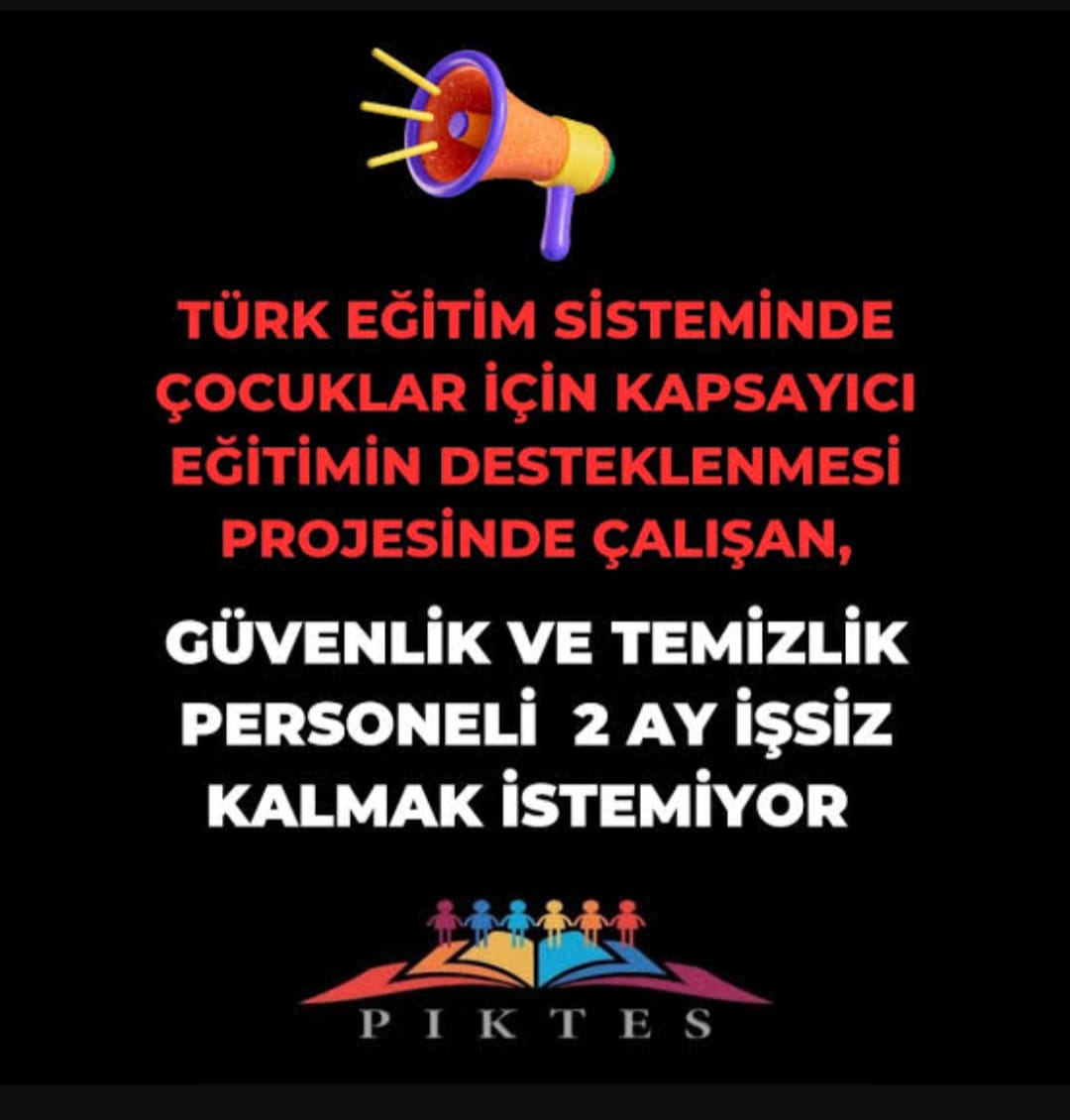 #PİKTES güvenlik ve temizlik çalışanları okulun hijyen ve güvenliğini sağlıyorken çalışanlar,çocuklar,idareciler, veliler mağdur bırakılıyor. 
<a href="/Yusuf__Tekin/">Yusuf Tekin</a> <a href="/cengizmete/">Cengiz Mete</a> <a href="/CelileErenOKTEN/">Celile Eren ÖKTEN</a> <a href="/mebhbogm/">MEB Hayat Boyu Öğrenme Genel Müdürlüğü</a> <a href="/chnkvnc/">Cihan KIVANÇ</a> @Piktes2Projesi <a href="/EUDelegationTur/">AB Türkiye Delegasyonu🇪🇺EU Delegation to Türkiye</a>
<a href="/tcmeb/">Millî Eğitim Bakanlığı</a>