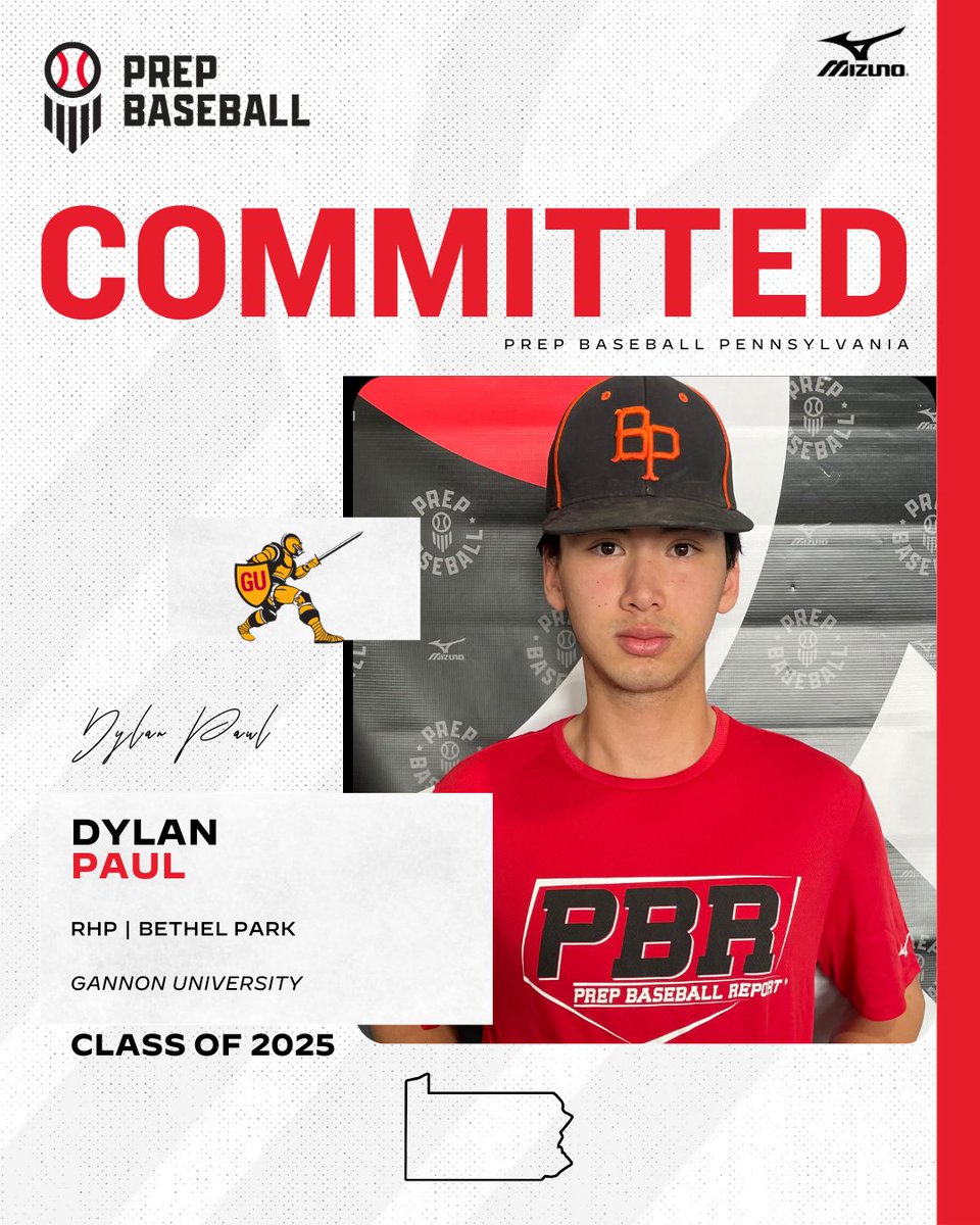 Prep Baseball Pennsylvania (@prepbaseballpa) on Twitter photo ๐ฅCommitment Watch๐ฅ
2025 RHP Dylan Paul (Bethel Park) has committed to Gannon University #congrats
๐ค loom.ly/JZW6ZT4
<a href="/dylanpaul26/">Dylan Paul</a> | <a href="/gannonbaseball/">Gannon Baseball</a> | #committed ๐ฅCommitment Watch๐ฅ
2025 RHP Dylan Paul (Bethel Park) has committed to Gannon University #congrats
๐ค loom.ly/JZW6ZT4
<a href="/dylanpaul26/">Dylan Paul</a> | <a href="/gannonbaseball/">Gannon Baseball</a> | #committed