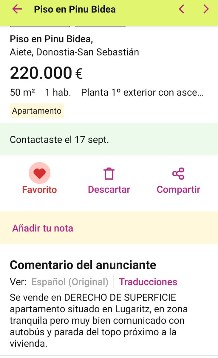rcarrera147's tweet photo. ¿Como pueden las adminstraciones vascas el @DonostiakoUdala  y @Gob_eus permitir la especulación con las vpo?.290.000€ vpo a la que le quedan 22 años, 275.000€ por 45 años...Personas que accedieron a vivienda pública por necesidad, pagada por todos,y ahora se quieren aprovechar https://t.co/H39Et1K5j7