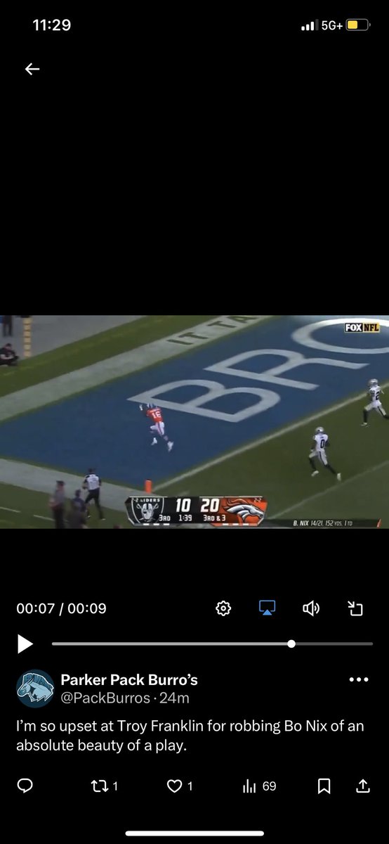 Btown_Bison's tweet photo. @PackBurros This wide open and Bo throws a ball that Troy has to dive for lol https://t.co/WxfJ2uocLO