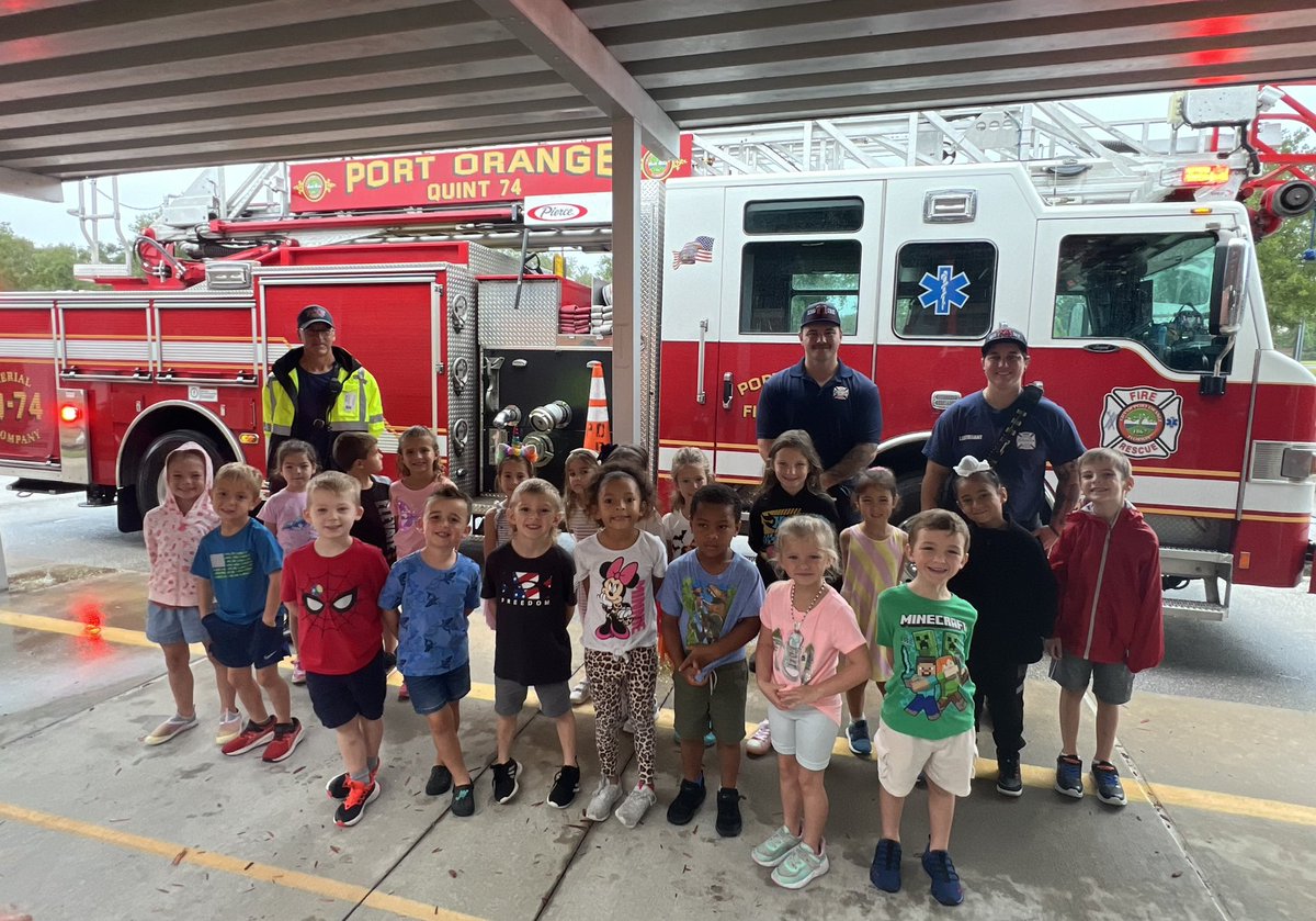 The Port Orange Fire Department visited PreK, Kindergarten and 1st grade students to discuss fire safety as part of #FirePreventionWeek 2024. We even got to see the fire truck! ❤️🚒👨‍🚒 <a href="/cypresscreekvcs/">Cypress Creek</a> <a href="/volusiaschools/">Volusia County Schools</a> <a href="/cityportorange/">City of Port Orange</a> #SafetyFirst