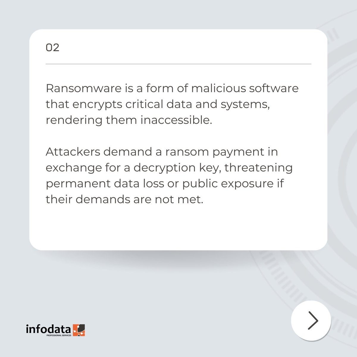 Infodataproserv's tweet photo. As a business owner, If you think cybersecurity isn’t a big deal, think again! Cyber threats are real and they’re coming for your data if you don’t stay guarded. From phishing scams to ransomware attacks, your business could be at risk! https://t.co/ZFewnekBI1