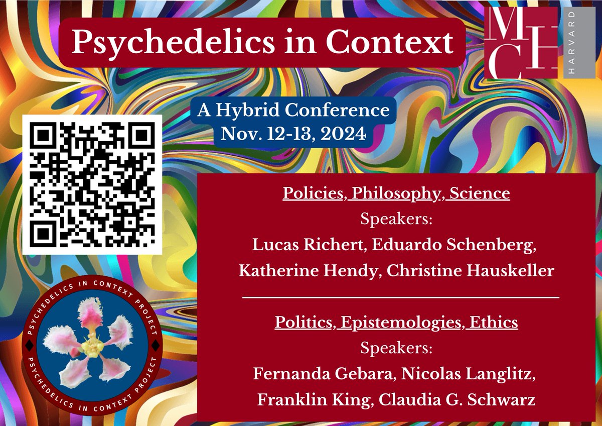 I'm coming back to Harvard on 12-13 Nov to co-organize a conference that promises to put psychedelics back into context <a href="/MHCHarvard/">Mahindra Humanities Center at Harvard</a> with <a href="/KingFranklinIV/">Franklin King MD</a> (project lead), <a href="/ee_schenberg/">eeschenberg.bsky.social</a> and C. Hauskeller. Free, in person or online: harvard.az1.qualtrics.com/jfe/form/SV_3a…