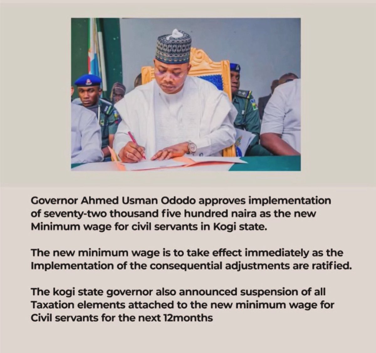 The Kogi State Government tweet media