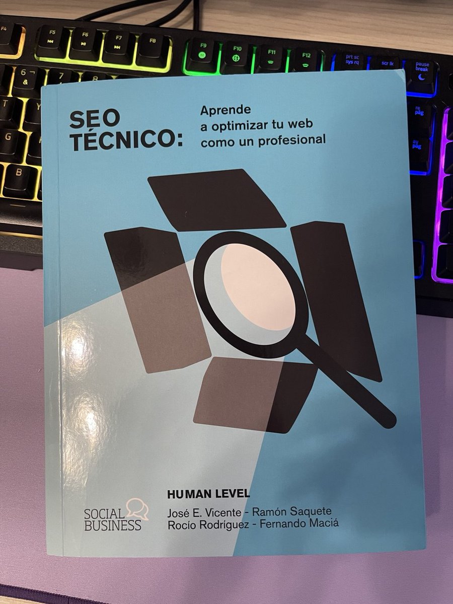 Hace poco hice un encargo de libros y no podía faltar el de SEO Técnico de <a href="/humanlevel/">Human Level (cuenta inactiva)</a> 
Disfruté mucho del libro anterior (SEO avanzado de <a href="/fernandomacia/">Fernando Maciá (cuenta inactiva)</a>)  y estoy ansiosa por zambullirme en estas nuevas páginas. ¡Felicidades!