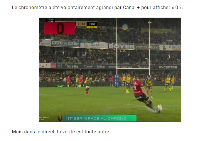 NebuloniCyril's tweet photo. @lelaf09 @ClementMazella Tu réponds à un poste où il te propose un extrait. A toi de te faire ta propre opinion en faisant un arrêt sur image. Et c'est là que tu vois la supercherie de @canalplus et de #EricBayle (voir photo montage du direct). Il faudra d'ailleurs que @CanalplusRugby s'expliquent 😡😡 https://t.co/LUfFH9OpFH