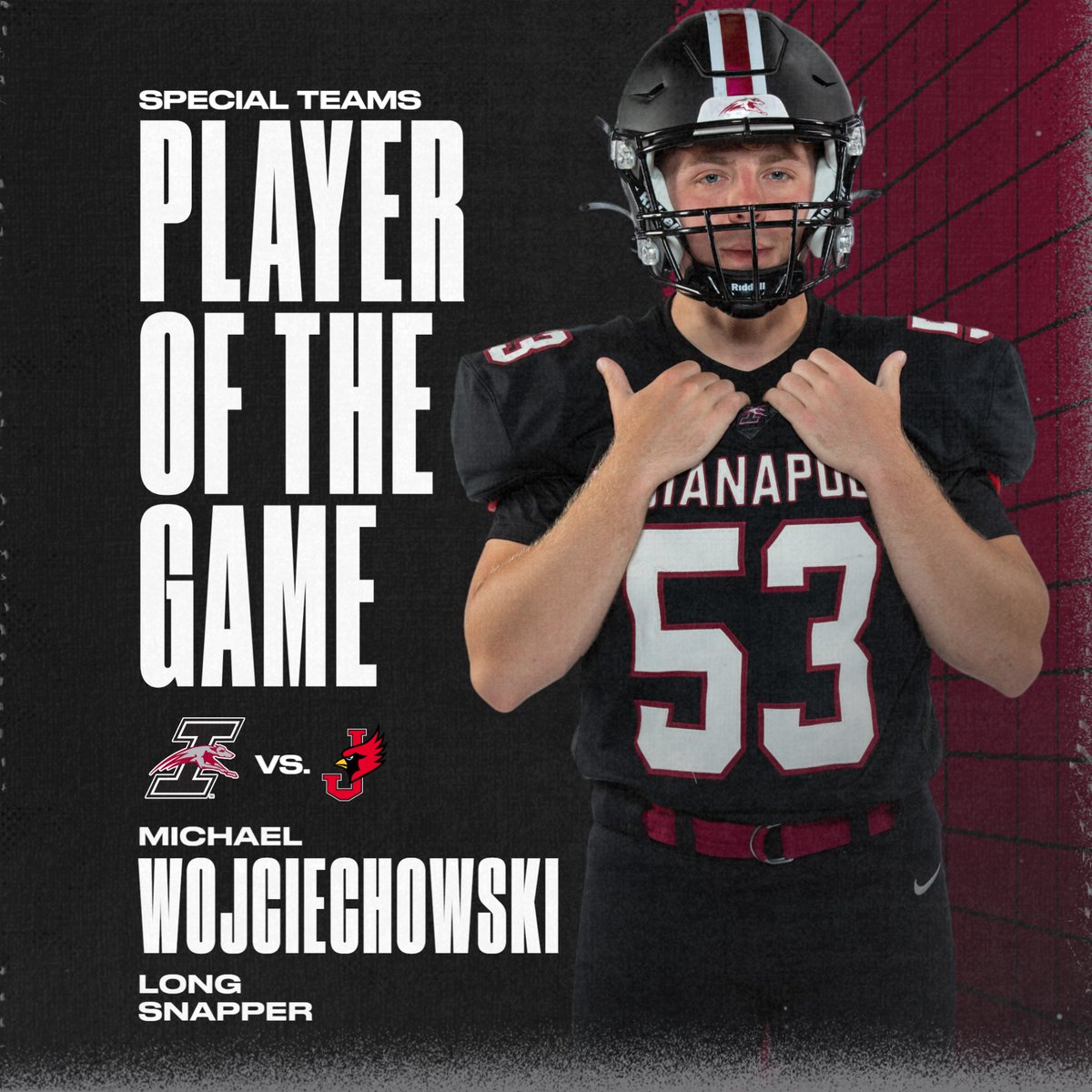🏈 Special Teams Player of the Week 🏈

🏆 Michael Wojciechowski - Long Snapper

#GoHounds | #TogetherWeWin