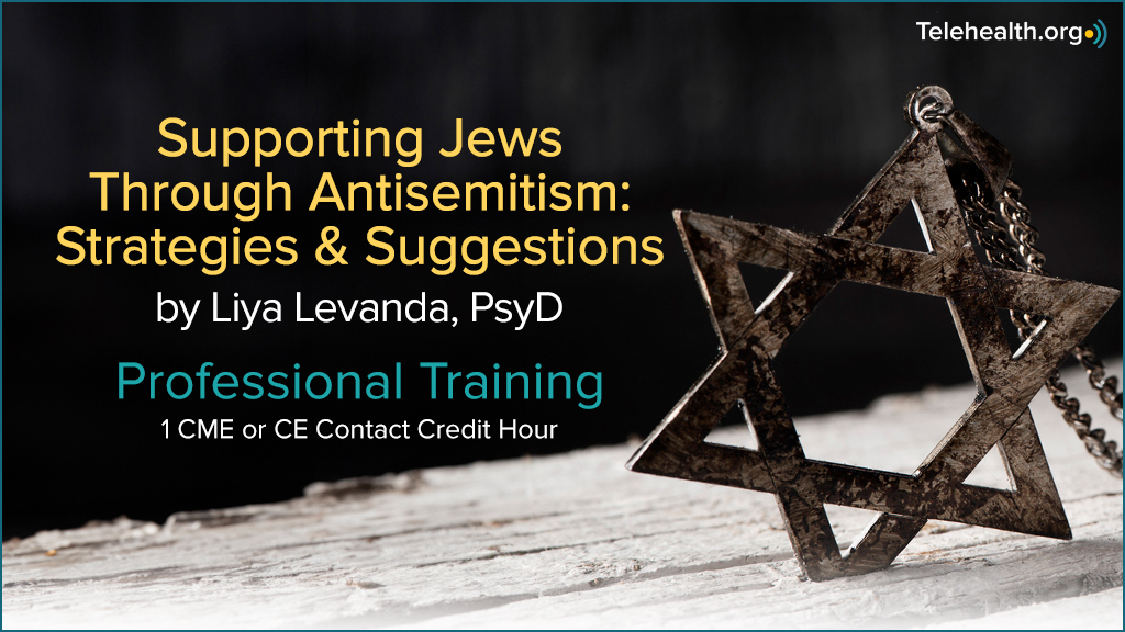 Antisemitism is surging—up 388% in the U.S. following the 2023 Israel-Hamas war (ADL, 2023). Many clinicians feel unsure about addressing these issues with Jewish clients.

Learn more: [telehealth.org/anti-semitism-…]