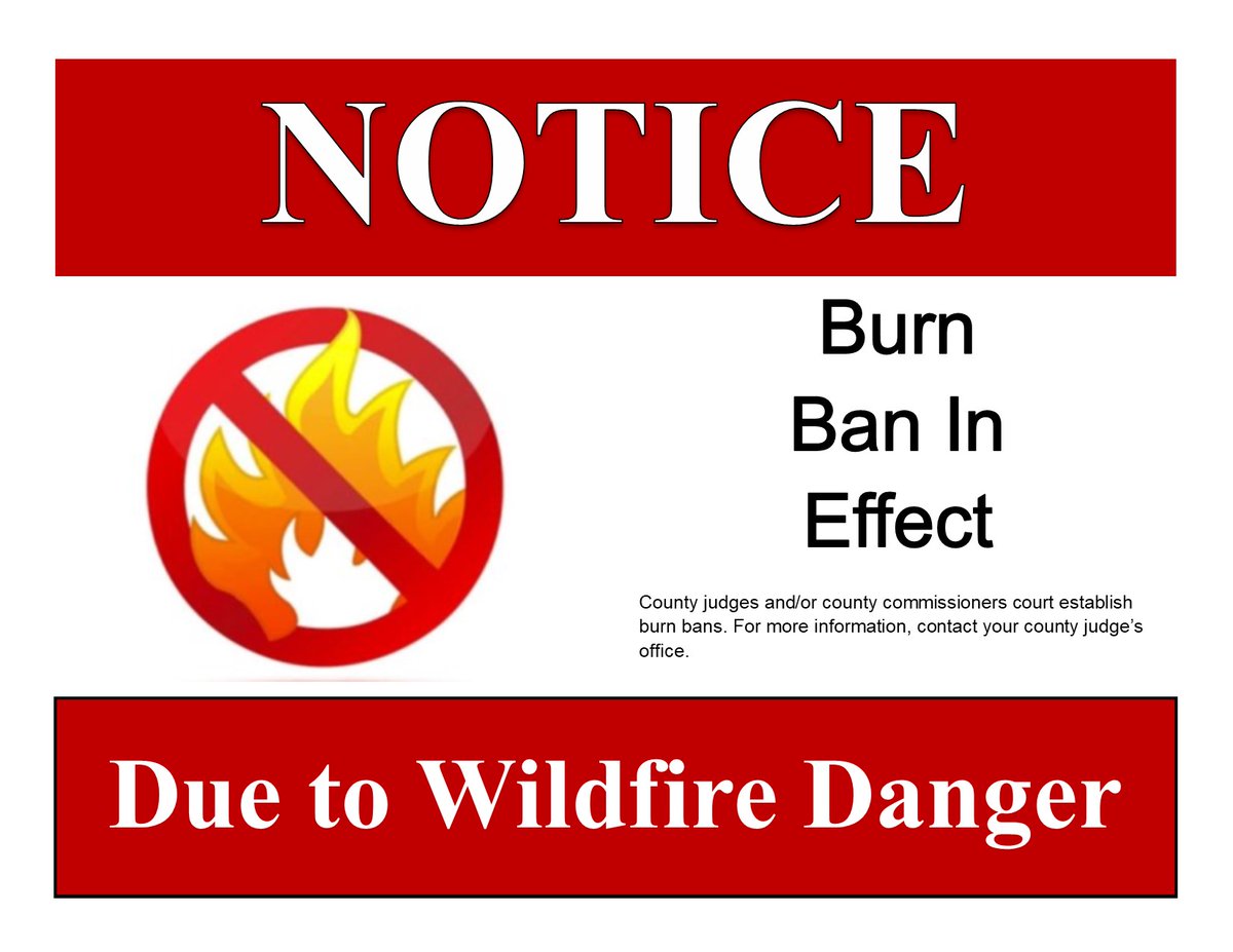 McLennan County has issued an outdoor burn ban effective today, Monday October 7, 2024 until further notice.