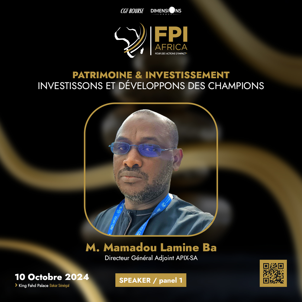 M. Mamadou Lamine Ba, Directeur Général Adjoint de l’APIX-S.A est un économiste industriel reconnu avec 20 ans d'expérience dans le management d'organisations publiques et privées, tant à l'échelle nationale qu'internationale. Depuis novembre 2022, il joue un rôle clé dans la