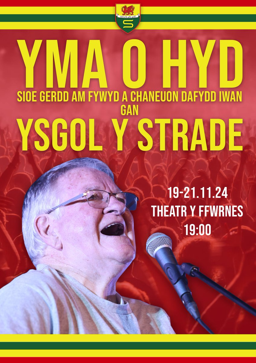 Adran Gerdd YGS (@cerddstrade) on Twitter photo Ein Dafydd Iwan ni @ysgolystrade yn cwrdd â’r <a href="/dafyddiwan/">Dafydd Iwan</a> go iawn dros y penwythnos! Yn edrych ymlaen at gyflwyno 'Yma o Hyd' yn Y ffwrnes <a href="/TheatrauSirGar/">TheatrauSirGar</a> ym Mis Tachwedd. Dewch yn llu! <a href="/ChwechedyStrade/">Chweched y Strade</a> @Blwyddyn7Strade <a href="/StiwdioSain/">Stiwdio Sain</a> <a href="/DramaStrade1/">DramaStrade</a>
Tocynnau-theatrausirgar.co.uk/en/shows/yma-o… Ein Dafydd Iwan ni @ysgolystrade yn cwrdd â’r <a href="/dafyddiwan/">Dafydd Iwan</a> go iawn dros y penwythnos! Yn edrych ymlaen at gyflwyno 'Yma o Hyd' yn Y ffwrnes <a href="/TheatrauSirGar/">TheatrauSirGar</a> ym Mis Tachwedd. Dewch yn llu! <a href="/ChwechedyStrade/">Chweched y Strade</a> @Blwyddyn7Strade <a href="/StiwdioSain/">Stiwdio Sain</a> <a href="/DramaStrade1/">DramaStrade</a>
Tocynnau-theatrausirgar.co.uk/en/shows/yma-o…