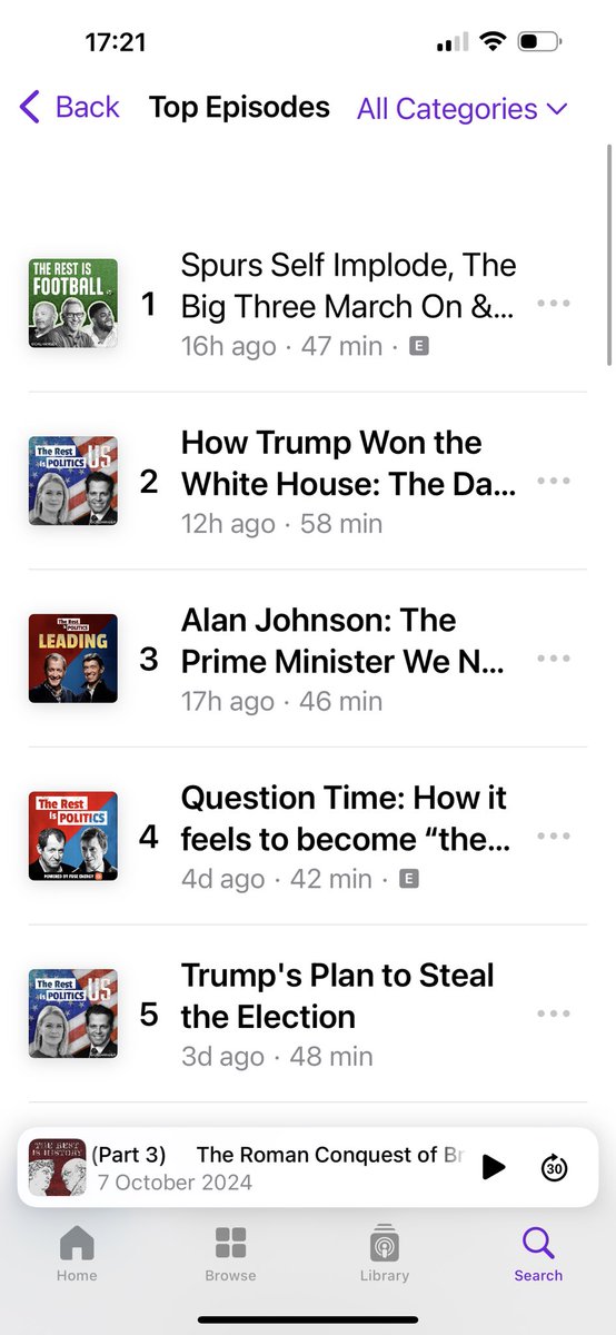 Top 5 folks. Truly extraordinary. Thanks to all of you for listening to <a href="/GoalhangerPods/">Goalhanger</a> 🙌🏻🙌🏻