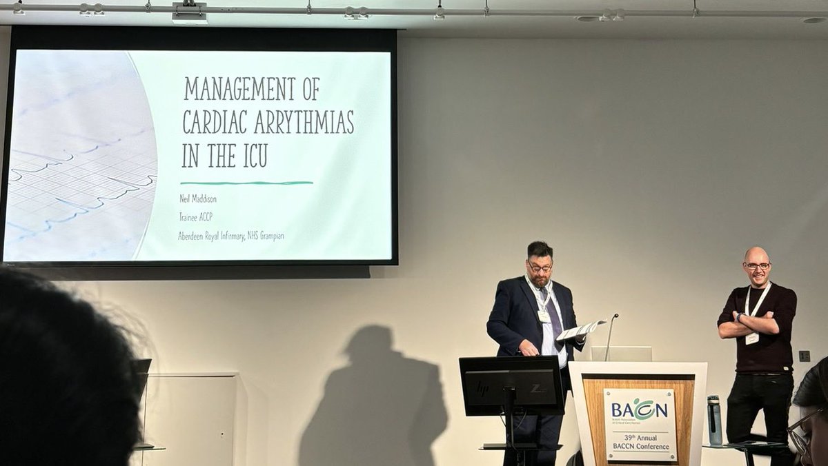 Presented today at the  #BACCNConf2024 on the “Management of Cardiac Arrhythmias in the ICU”! Now time to get ready to impress again with my ceilidh dancing this evening ! 💃🏻 <a href="/AberdeenICUEdu/">Aberdeen ICU</a> <a href="/BACCNUK/">BACCN 💙</a>