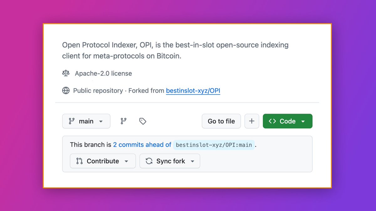 Ben Schiller 🧡 Bitcoin (@benschiller_xyz) on Twitter photo Working on the Bitmap Parcel module for Open Protocol Indexer 🛠️
OPI is built w/ support from <a href="/domodata/">domo</a> <a href="/bestinslotxyz/">Best in Slot | BRC2.0 Loading... ⏳</a> <a href="/unisat_wallet/">UniSat - wallet, explorer & extension for bitcoin.</a> and more 👀
Combined with onchain indexing this will ensure Bitmap cannot be corrupted by anyone 🟧
Contribute 👉 github.com/benschiller/OPI Working on the Bitmap Parcel module for Open Protocol Indexer 🛠️
OPI is built w/ support from <a href="/domodata/">domo</a> <a href="/bestinslotxyz/">Best in Slot | BRC2.0 Loading... ⏳</a> <a href="/unisat_wallet/">UniSat - wallet, explorer & extension for bitcoin.</a> and more 👀
Combined with onchain indexing this will ensure Bitmap cannot be corrupted by anyone 🟧
Contribute 👉 github.com/benschiller/OPI