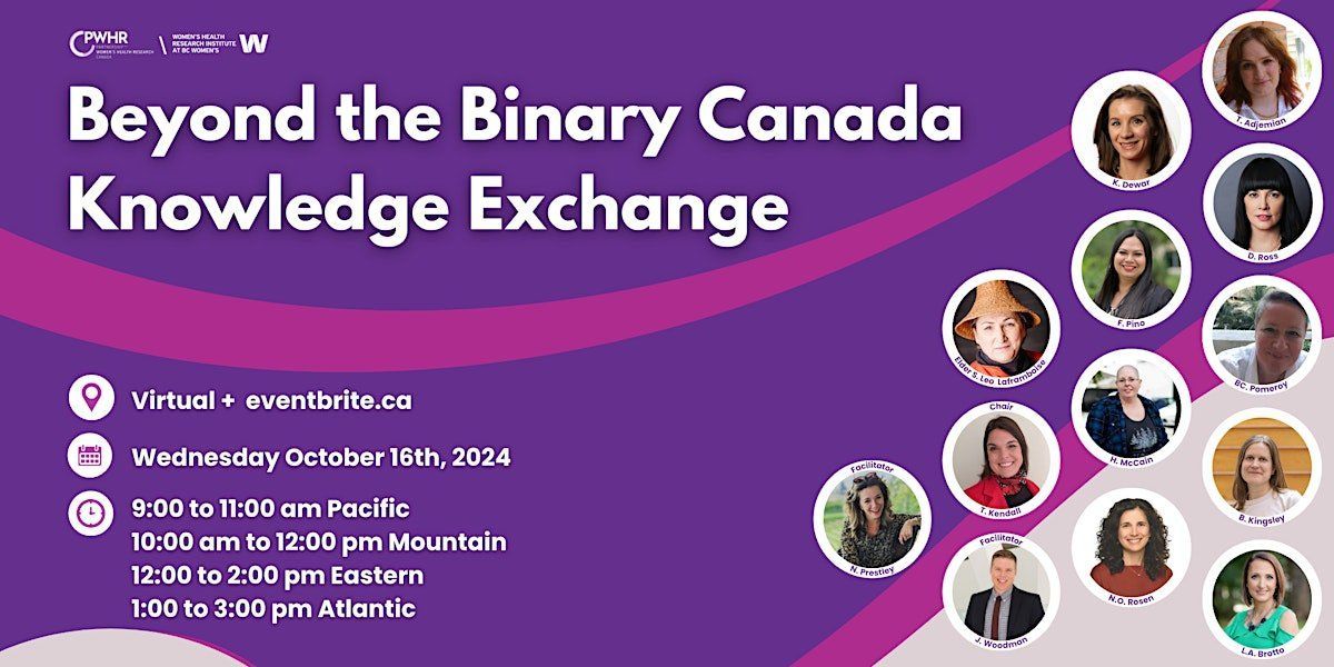 CIHR Institute of Gender & Health (@cihrigh) on Twitter photo 📣  Registration is OPEN for the Beyond the Binary Canada Knowledge Exchange! 
Join <a href="/pwhrcanada/">Partnership for Women's Health Research Canada</a> & @womensresearch on Oct 16th from 9 AM-11 AM PT for this free virtual event on gender-equitable, inclusive research. Everyone is welcome!
🔗 Register now: buff.ly/3zc7T08 📣  Registration is OPEN for the Beyond the Binary Canada Knowledge Exchange! 
Join <a href="/pwhrcanada/">Partnership for Women's Health Research Canada</a> & @womensresearch on Oct 16th from 9 AM-11 AM PT for this free virtual event on gender-equitable, inclusive research. Everyone is welcome!
🔗 Register now: buff.ly/3zc7T08