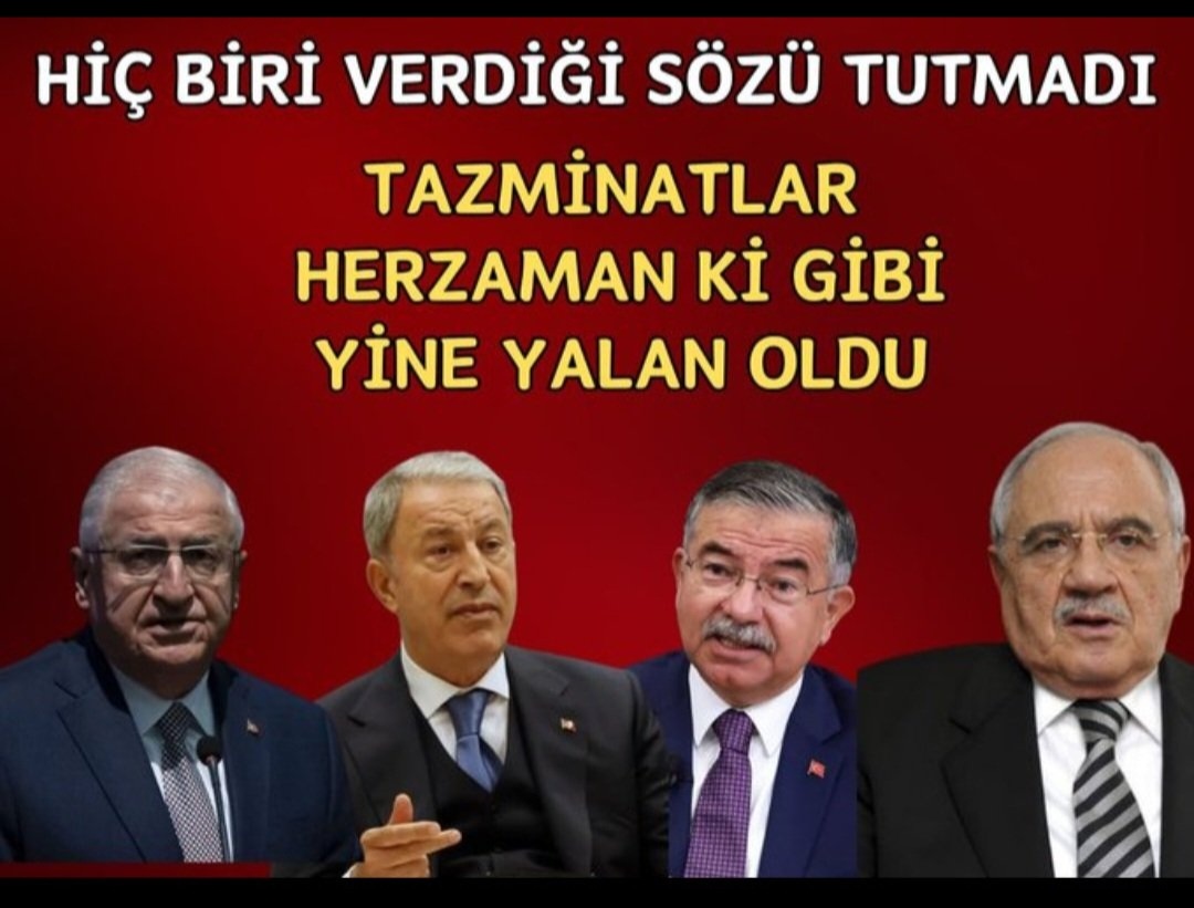 #AstsubayaAdaletYürüyüşü
Neler gördük neler yaşadık  vatan için canımızı koyduk ama mevcut iktidar ve paşalar hep oyaladilar sorsanız TAZMİNAT konusunda çalışma yapılıyor derler 
Aşağıdaki resim her şeyi anlatiyor