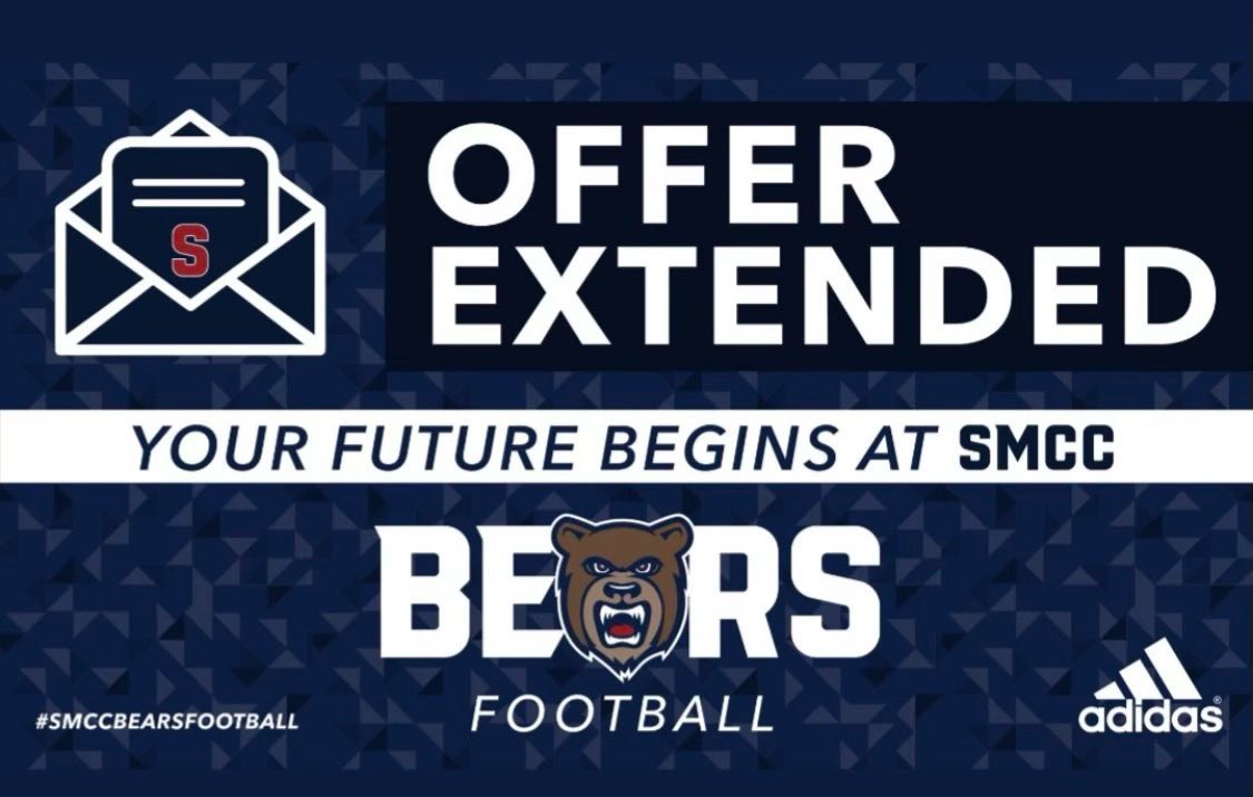 trulyyfredo's tweet photo. I am blessed to have received my first offer from SMCC 

#AGTG 🙏 @CoachStuCoggins @JameyDubose @BiloxiFB https://t.co/6Jfc28MSiX