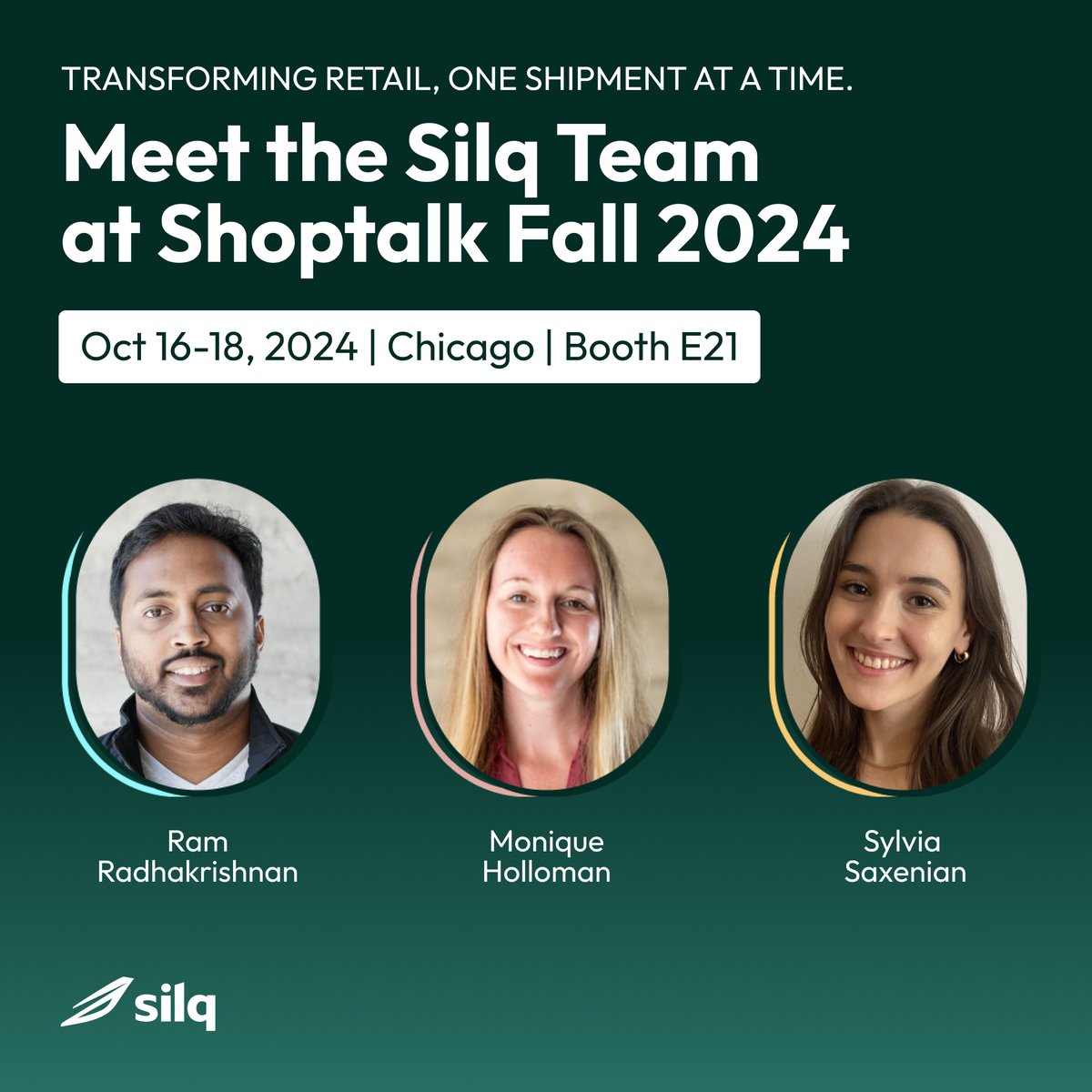 SilqPro's tweet photo. Ready to transform your retail operations? 

Meet the Silq team at #ShoptalkFall2024

Visit us at booth E21, McCormick Place, Chicago, on October 16-18, and discover how we’re elevating supply chains with live inspections, tech, and more.

https://t.co/WjzRgXX9cN

#SilqatShoptalk https://t.co/rv7KVaKGAw