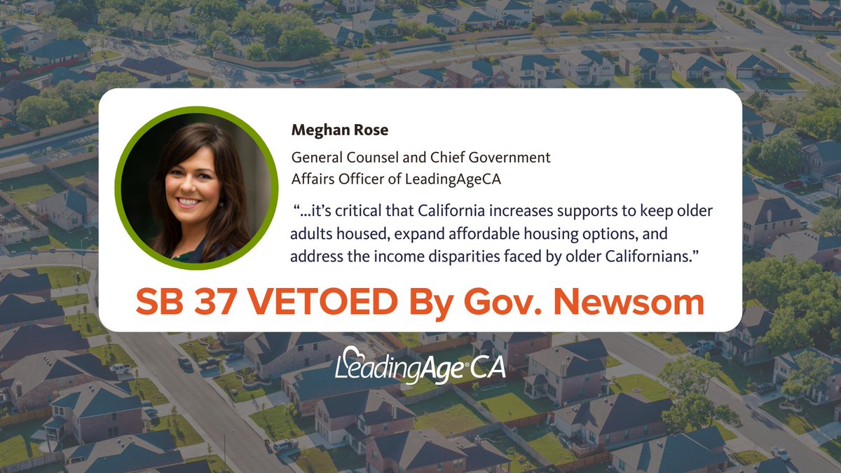 LeadingAge California (@leadingageca) on Twitter photo #ICYMI <a href="/CAgovernor/">Governor Gavin Newsom</a> <a href="/GavinNewsom/">Gavin Newsom</a> vetoed LeadingAge California co-sponsored Senate Bill 37 (Caballero), which sought to create a rental assistance pilot to prevent and end homelessness among older adults and people with disabilities. #LeadingAgeCA #SB37 #SeniorHousing #ICYMI <a href="/CAgovernor/">Governor Gavin Newsom</a> <a href="/GavinNewsom/">Gavin Newsom</a> vetoed LeadingAge California co-sponsored Senate Bill 37 (Caballero), which sought to create a rental assistance pilot to prevent and end homelessness among older adults and people with disabilities. #LeadingAgeCA #SB37 #SeniorHousing