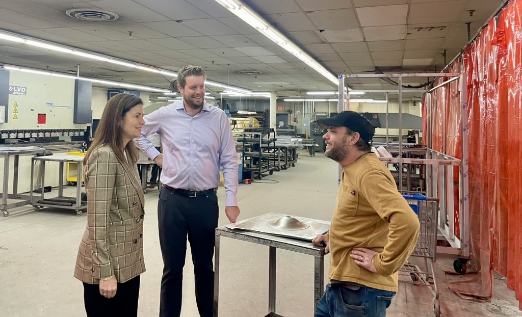 Had a great time touring Filtrine Manufacturing today with <a href="/GeorgeHansel/">George Hansel</a>! #nhpolitics #nhgov