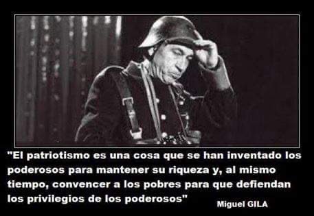 disfrutalacienc's tweet photo. "El patriotismo es una cosa que se han inventado los poderosos para mantener su riqueza y, al mismo tiempo, convencer a los pobres para que defiendan los privilegios de los poderosos”
Sabio Miguel GILA https://t.co/y51OcIuwDg
